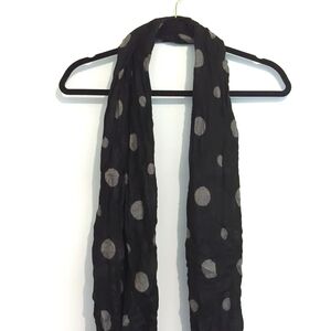 Two tone reversible polka dot scarf